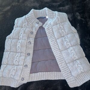 Janie and Jack Light Gray Knit Sweater vest